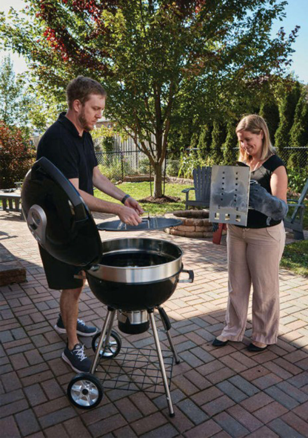 Pro Charcoal Kettle Grill, Black