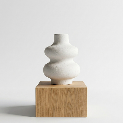 White Ceramic Vase – H15 cm HD22Q370