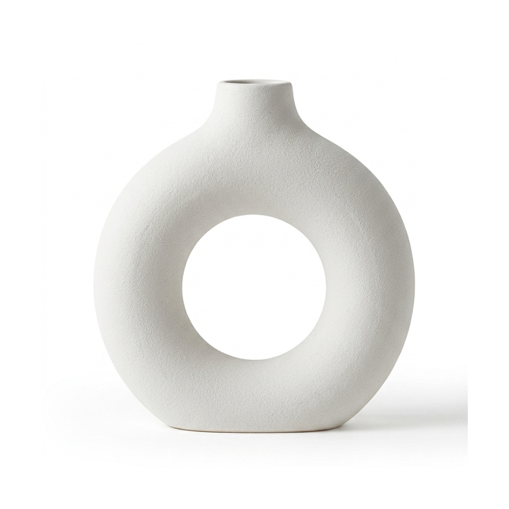 White Ceramic Vase – H16 cm HD22Q376W | H22 cm HD22Q571W