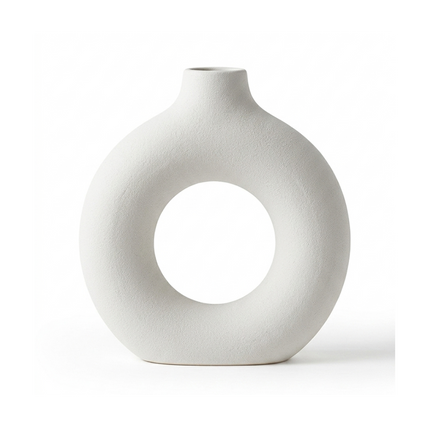 White Ceramic Vase – H16 cm HD22Q376W | H22 cm HD22Q571W