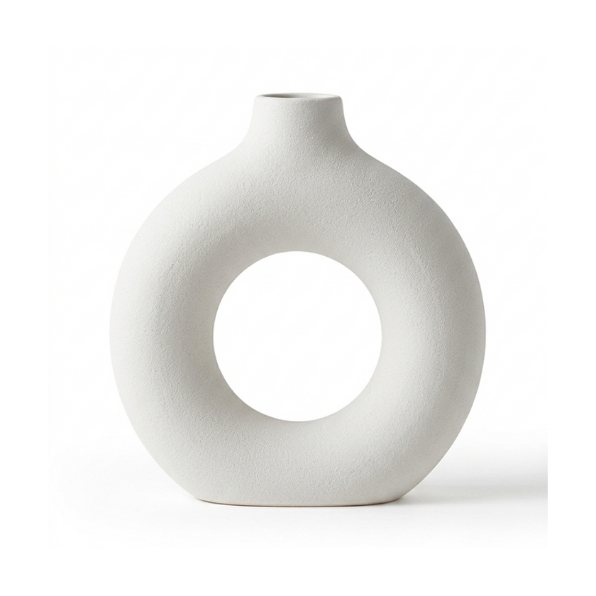 White Ceramic Vase – H16 cm HD22Q376W | H22 cm HD22Q571W