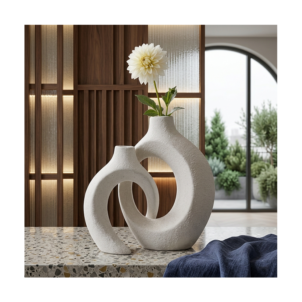 White Ceramic Vase – H21 cm HD2307070/71