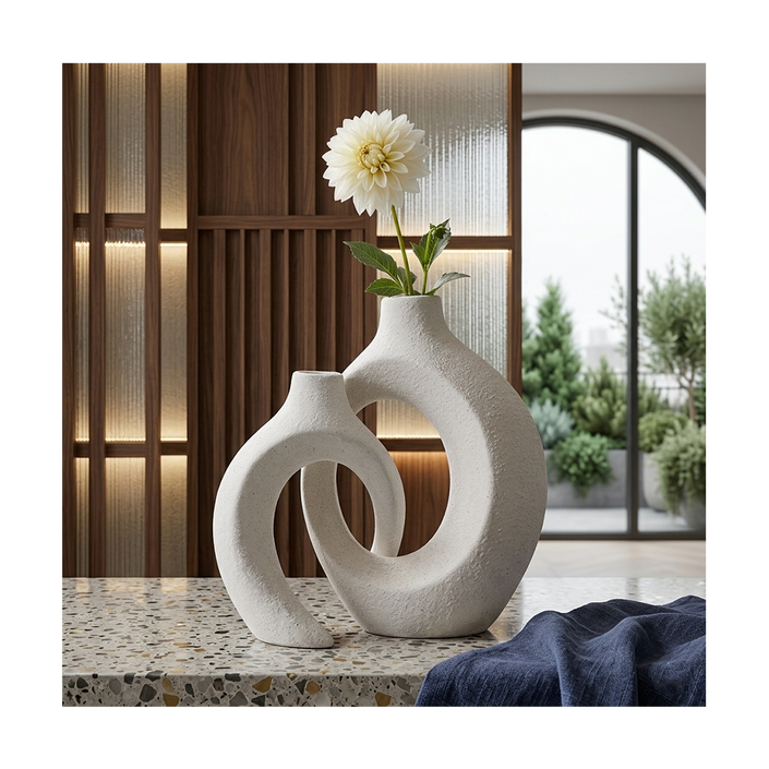 White Ceramic Vase – H21 cm HD2307070/71