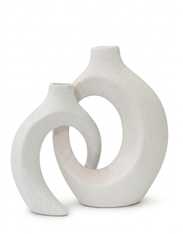 White Ceramic Vase – H21 cm HD2307070/71