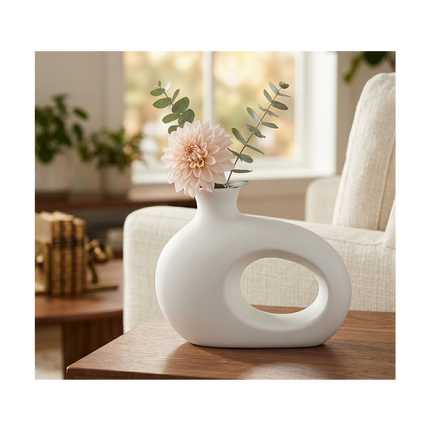 White Ceramic Vase – H15 cm HD22Q326W