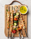 Eight Stainless Steel Multifunctional Skewers