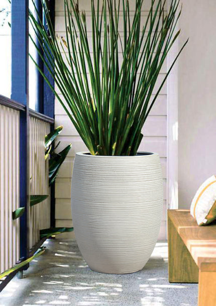 Antique White Horizontal Balloon Pot