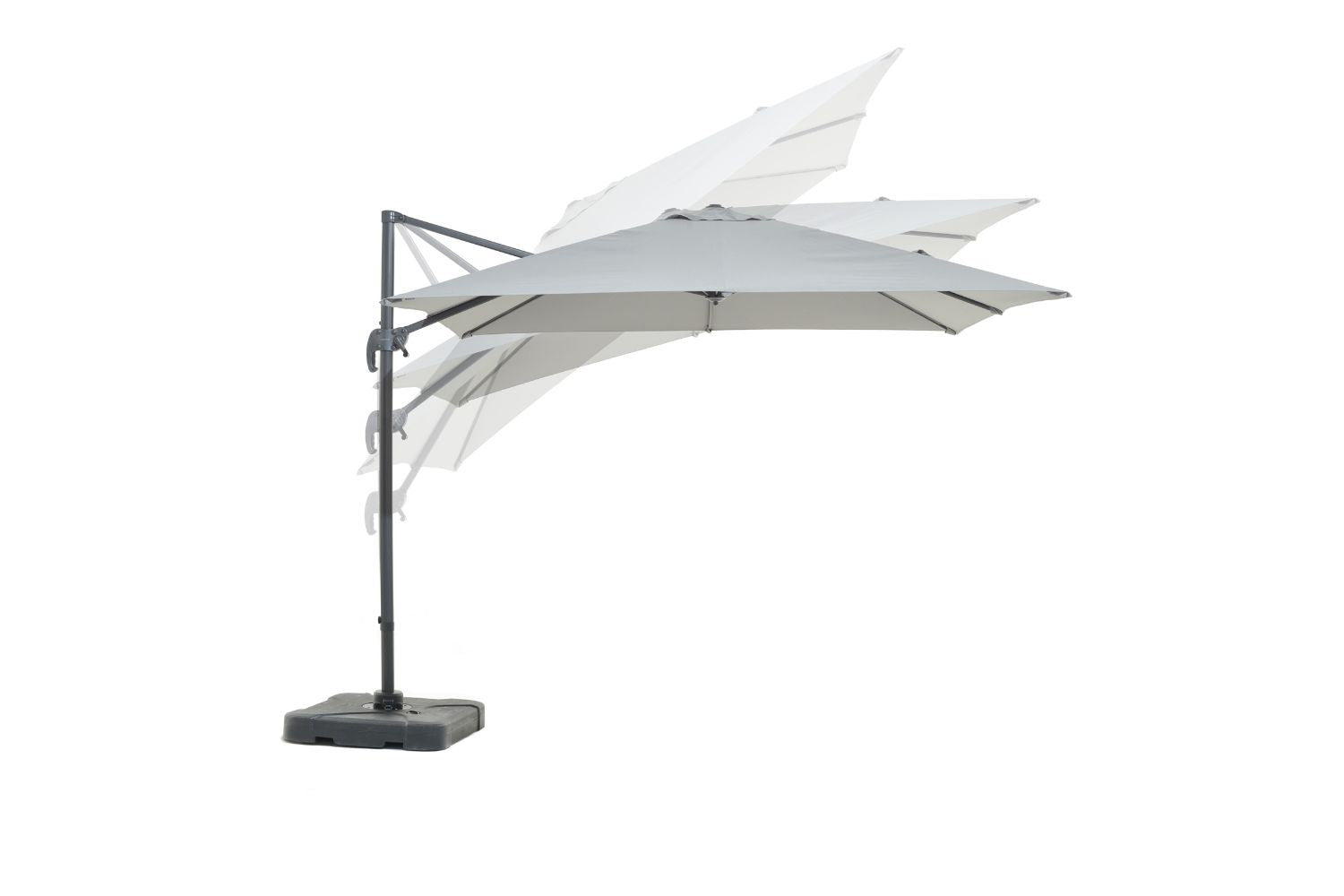 Deluxe Square Cantilever Aluminum Parasol Set