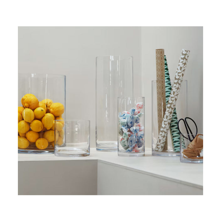 Column Vase – H42 × Ø18 cm Clear Glass