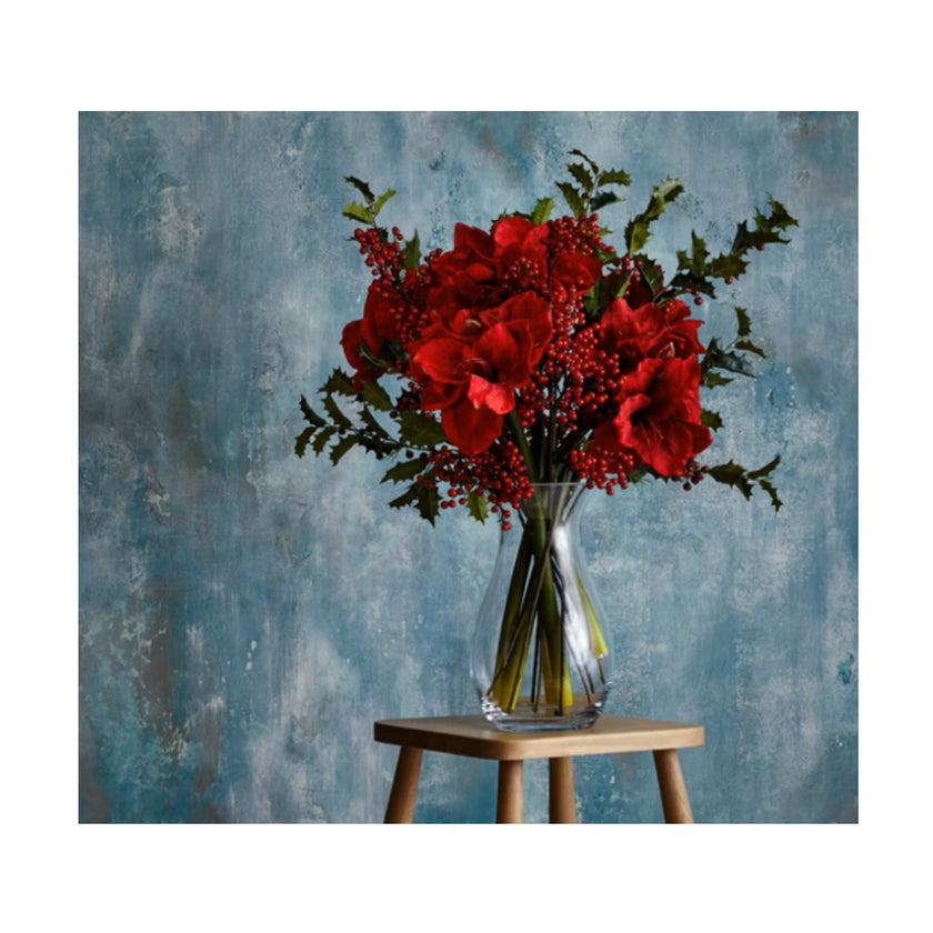 Flower Grand Posy Vase – H32 cm Clear Glass