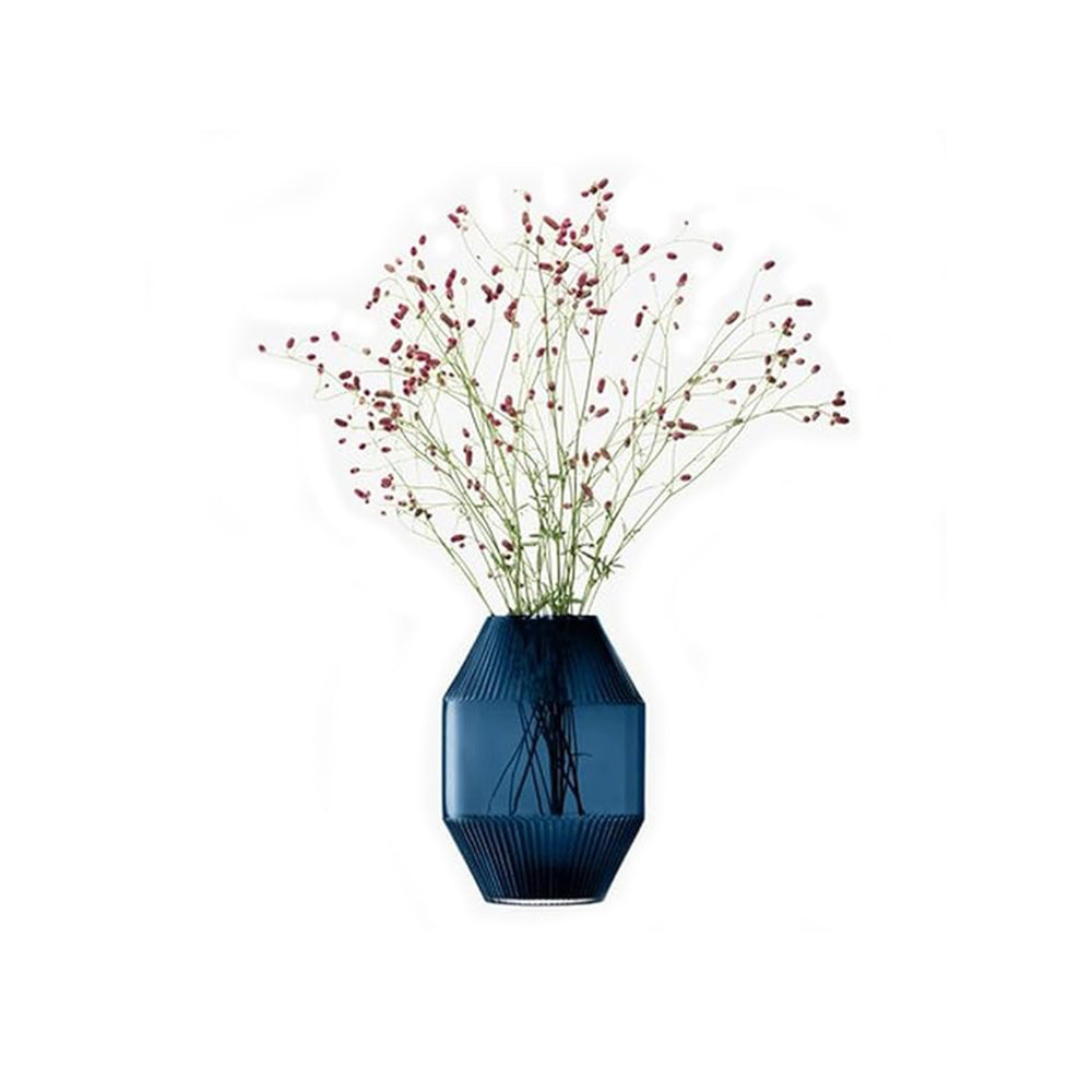 Rotunda Vase – H37 cm Sapphire Glass