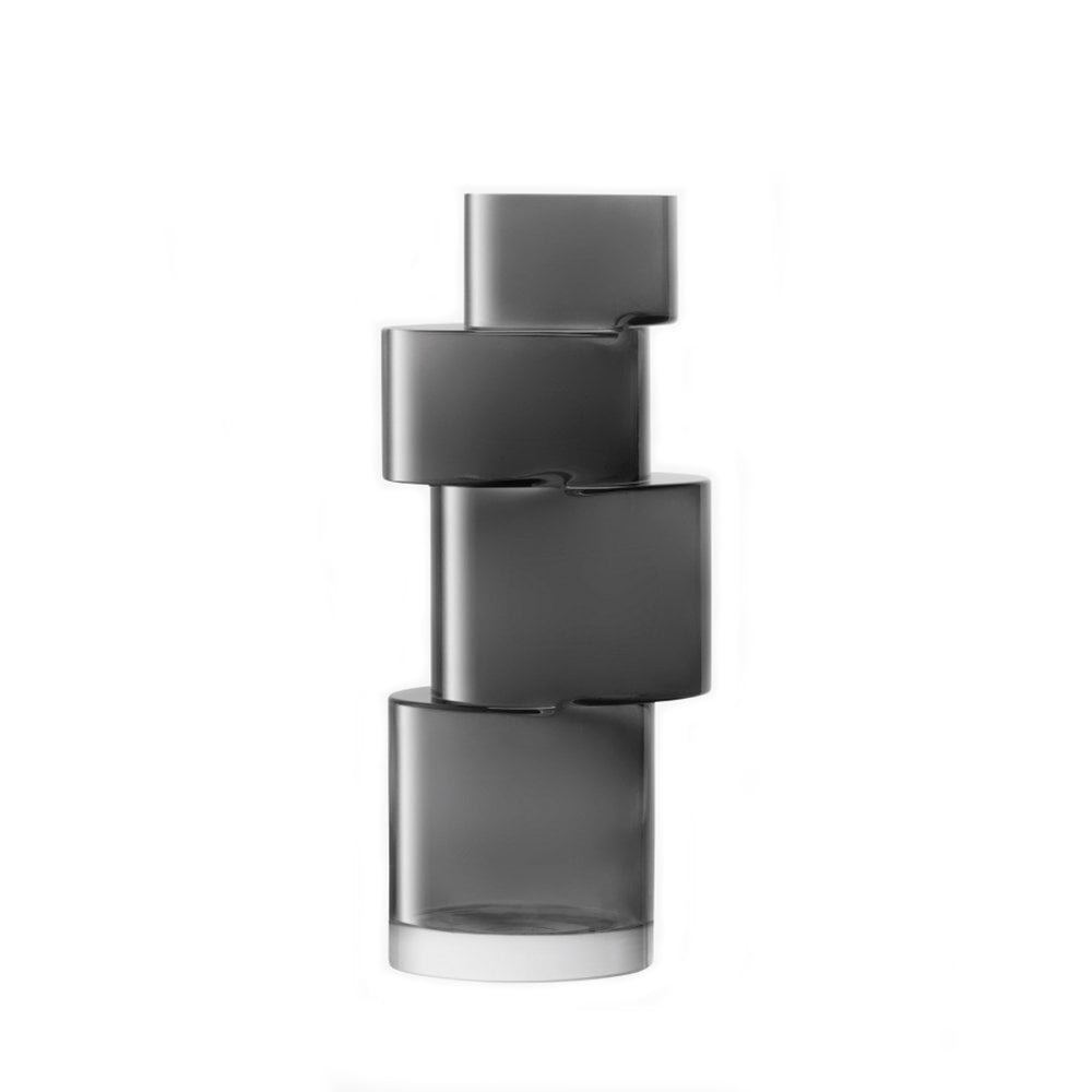 Tier Vase – H35 cm Slate Grey Glass