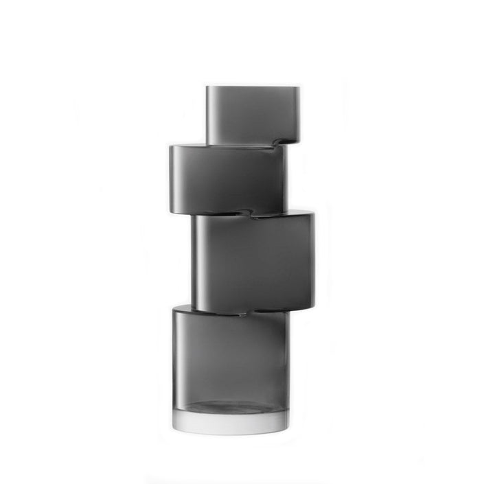 Tier Vase – H35 cm Slate Grey Glass